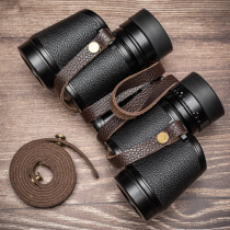 Head layer soft cowhide deep coffee leather binoculars strap camera strap micro single side shaft neck belt