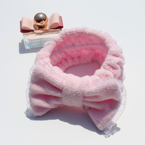 Cute bow face wash makeup hair band beauty makeup remover mask Elastic hair band hair band Korea