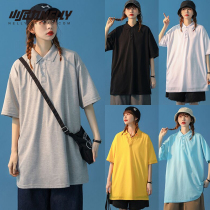 Polo shirt mens short sleeve T-shirt summer Tide brand cotton collar clothes mens lapel half sleeve mens cotton T-shirt