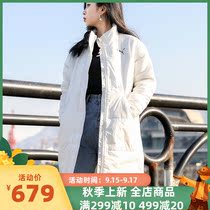 Puma long cotton clothes female official website flagship store 2021 autumn and winter warm windproof coat cotton coat 585092