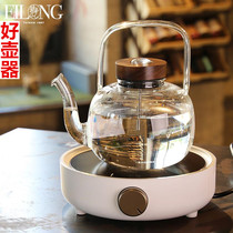 Taiwan Yilong electric pottery stove tea stove kettle temperature-sensitive and heat-resistant beam glass tea brewing tea set household set