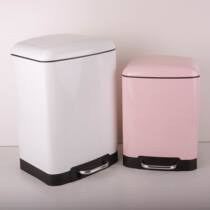 European-style pedal stainless steel household trash can with lid mute fashion creative storage bucket with lid bathroom large