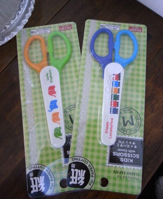 Japanese stationery children hand scissors children safety scissors with protective sleeve childrens scissors