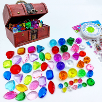 Gem toy girl diamond crystal color children handmade beaded diy3-6 year old puzzle girl