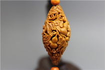 Olive core carving gourd Handmade nuclear carving single pendant Fu Lu Wandai old material Diamond Bodhi star Moon accessories