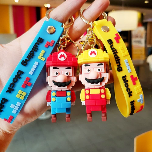 Марио, креативный конструктор, брелок, украшение на сумку, новая коллекция, подарок на день рождения