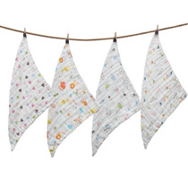 6-layer washed gauze Gauze Triangle Towel Baby Baby Baby Pure Cotton Scarf neck Saliva Towel independent Packaging