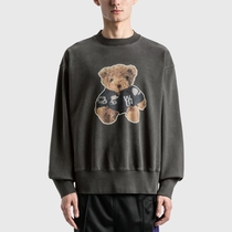 WE11DONE 21SS Reflective Bear Do Old Sweatshirt Men WELLDONE Teddy Bear Print Female Casual Same