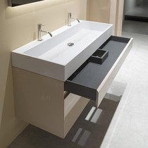 Customized white artificial stone one-piece upper basin modern minimalist sink marble washbasin washbasin washbasin