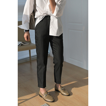 susanpicks two-color vertical straight tube nine pipe suit pants