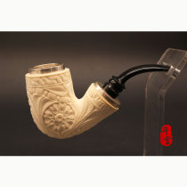 Turkish Master F YAVUZ Fernanyavuz sepiolite pipe atmospheric room carved flower basket C40