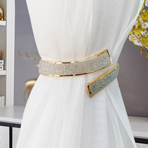 Simple light luxury curtain strap Alloy diamond-set new real estate Bedroom living room soft decoration curtain clip Curtain buckle