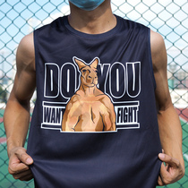 Original Boxing? Buddy T-shirt muscle kangaroo sleeveless short-sleeved boxing training fighting fitness fight quick dry