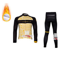 Thickened cycling clothes Autumn and winter LIVESTRONG with velvet racing triathlon single car clothes mountain bike men