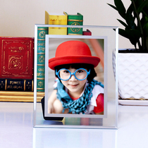 Crystal photo frame set-up fashion 7 inch 5 6 8 10 A4 glass photo frame photo frame childrens certificate frame