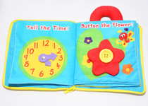 Baby flower three-dimensional cloth book Baby early education smart cloth handle recognition color shape dress cloth book