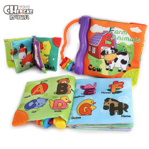 Foreign trade hot sale large cloth book Baby cloth book Baby Palm book early education puzzle with sound paper BB tooth glue cloth book