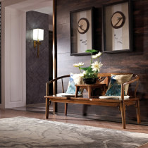 Chinese concept safflower sandalwood double chair
