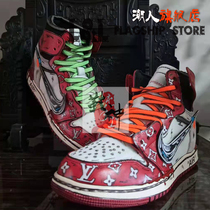 Shoes not included] LL tide hand painted air Force private custom AJ sneakers custom DIY ingenuity painted LV