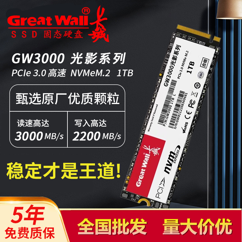 Great Wall 512g ソリッド ステート ドライブ m.2 高速 nvme 256g/1T デスクトップ ノート PCIE 純正 SSD