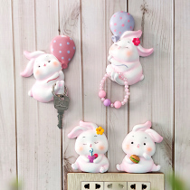 Lamp wall switch decorative stickers Childrens room cute rabbit creative three-dimensional socket protective cover double switch wall stickers