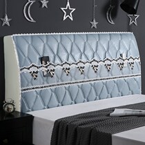 2021 New Technology cloth all-bag Thick bed cover backrest soft bag European leather wood bedside protective cover