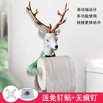 Creative bathroom toilet toilet roll holder paper towel holder non-perforated toilet paper box tissue box roll tray holder