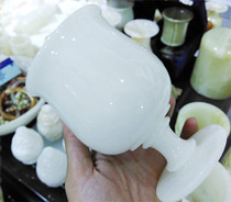 Pakistan imported natural jade cup large red wine glass gift big special new package freight