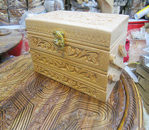 Pakistan color wood carving jewelry box walnut wood gift jewelry box storage box