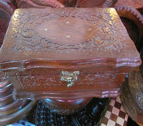 Pakistan handicraft wood carving jewelry box medium storage box Jewelry box Walnut gift special offer