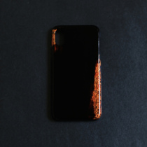 Mountain and SANHE natural large lacquer lacquerware black gold apple 12promax mobile phone shell handcraft