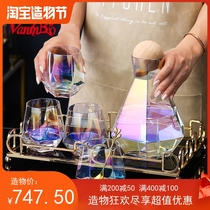 Wine glass set Whisky glass decanter Household light luxury high-grade glass crystal cup storage portable gift box