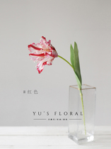  Simulation flower parrot tulip Home decoration floral single branch fake flower photography props Indoor ornaments