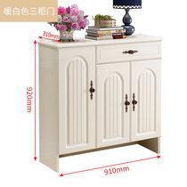 New European-style shoe cabinet household door large-capacity foyer cabinet simple and economical solid wood entrance storage cabinet into the home
