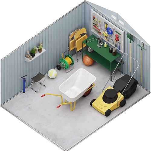 На открытом воздушном помещении на открытом воздухе для хранения двора просто