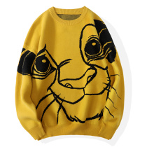 Fat plus size Spring and Autumn thin pullover coat mens young and middle-aged men wear mens knitted sweater loose tide