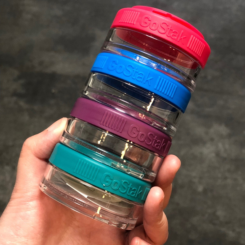 U.S. Blender bottle gostak powder sub-combination tank sealed portable small medicine box storage bottle