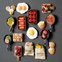 Non-semi-special gourmet breakfast series Refrigerator stickers Nordic ins European creative tiles Personality shaking sound Popular