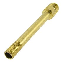 uxcell 100mm Long Male Fine Threaded Brass Mold Nip