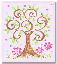 The Kids Room by Stupell Swirl Tree on Pink