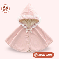 Baby cloak autumn and winter out female baby cloak girl out shawl Princess windproof baby coat winter