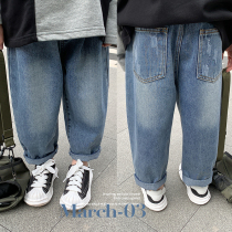 Source Home Spring Clothing Childrens Jeans Boy Tide Cool 2022 New Long Pants Boy Casual Pants Handsome Young Boy Clothing