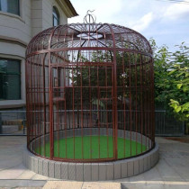 Wrought iron king size plus net birdcage Parrot birdcage Outdoor large oversized giant birdcage decorative peacock birdcage
