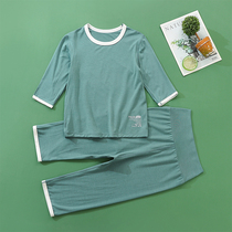 Baby pajamas thin summer air conditioning clothes for men and women children baby high waist belly protection Modal infant clothes set