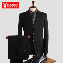 Playboy suit suit men Korean version of groom jacket casual professional dress wedding dress slim suit