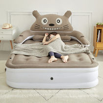 Air mattress heightened household double padded cute cartoon chinchilla bed portable single automatic air cushion bed