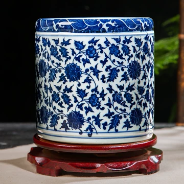 青花陶瓷笔筒-青花陶瓷笔筒促销价格、青花陶瓷笔筒品牌- 淘宝
