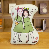 Girlfriend sister humanoid pillow customized to live photo diy cushion pillow cartoon doll birthday gift