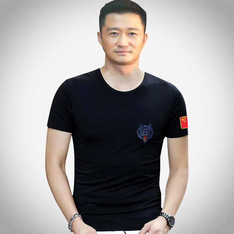 🔥五星红旗衣服男半袖中国特种兵服装爱国工装短袖战狼t恤,让你瞬间