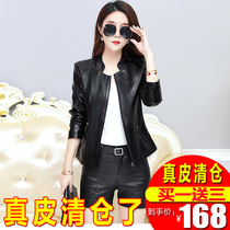 Serious fur coat female short sheep skin 2023 Spring and Autumn new column large - code leather jacket Han edition to repair small coat